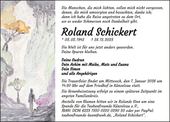Traueranzeige von Roland Schickert von GESAMT