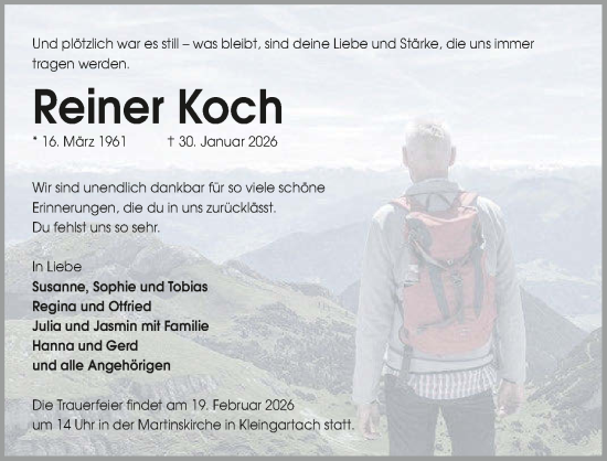 Traueranzeige von Reiner Koch von GESAMT